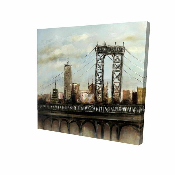 Fondo 16 x 16 in. City Bridge by A Cloudy Day-Print on Canvas FO2785511